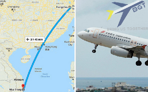 Máy bay từ Trung Quốc đến Nha Trang bị nứt cửa sổ